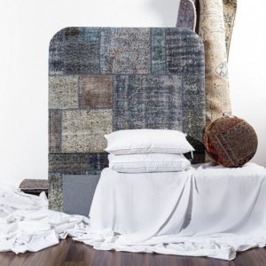 Head Board Blue Green and Grey