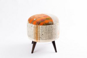 Ottoman Handmade Puff White