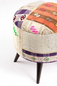 Ottoman Handmade Puff White