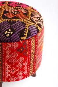 Ottoman Handmade Puff Mixed Color 3