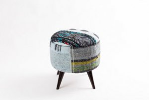 Ottoman Handmade Puff Off White And Black