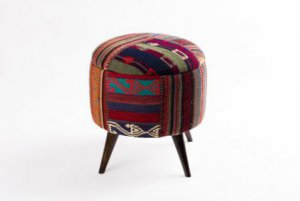 Ottoman Handmade Puff Red 4