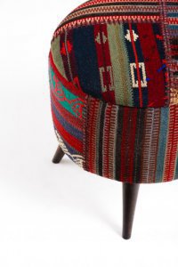 Ottoman Handmade Puff Red 4
