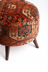 Ottoman Handmade Puff Brown 3