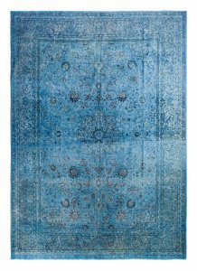 Iranian Tabriz Carpet Blue 