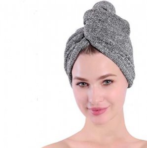 Grey Microfiber Hair Towel