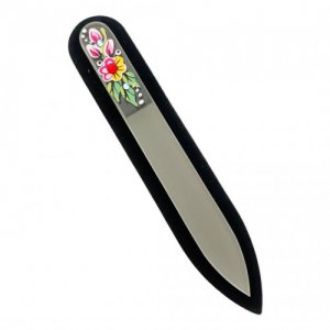 Single PinkYellow Flower Nail File
