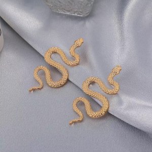 Big Gold Snake Earrings