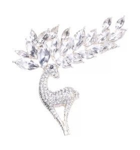 Crystal Deer Brooch