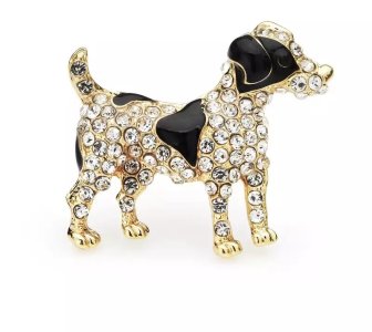 Gold Dog Brooch