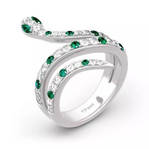 Emerald Crystal Green Ring