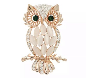 White Owl Brooch