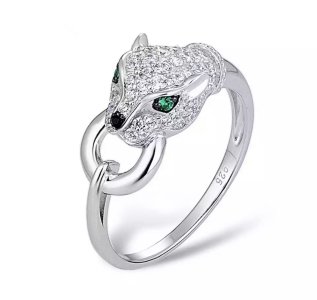 Panther Silver Ring