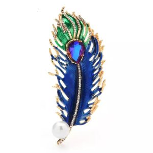 Peacock Color Brooch