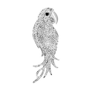 Parrot Silver Brooch