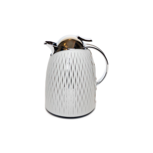 Thermal Carafes 1 L  in Light Grey with Leather Cover 