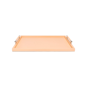 Big Rectangular Cipria Leather Tray