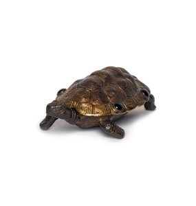 Turtle Box Brass in Black Onyx
