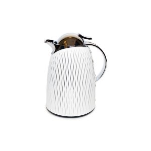 Thermal Carafes 1.5 L  in White with Leather Cover 
