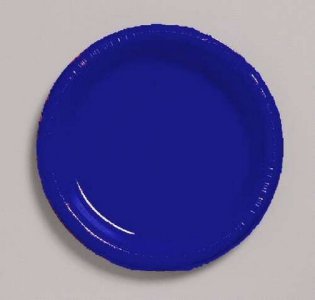 Bright Royal Blue Large Round plastic Dinner Plate (20PC)