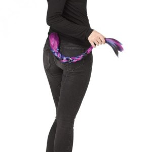 Unicorn Pigtail  Dark Braid Halloween 