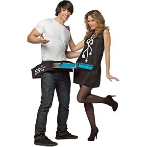 USB Port and Stick Couple Adult Costume Adult Size one size