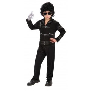 Bad Black Buckle Kids Michael Jackson Jacket Costume Size M