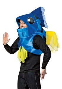 Blue Fish Man Costume one size