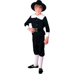 Kids Pilgrim Boy Costume Size M