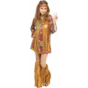 Peace & Love Hippie Child costume Size Large 12-14