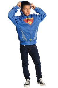Superman Boys Hoodie Tween Costume jeune moyen Size M