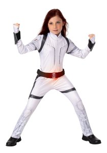 Black Widow Kids Girls Deluxe Costume White - Size S