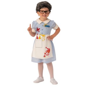 Girls Lunch Lady Child Costume, Size Large