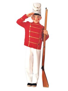 Wooden Toy Soldier Christmas boy Costume L