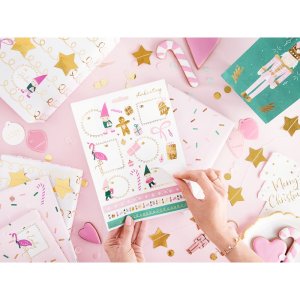 Christmas Party Collection Stickers Gnomes, Mix 1pc