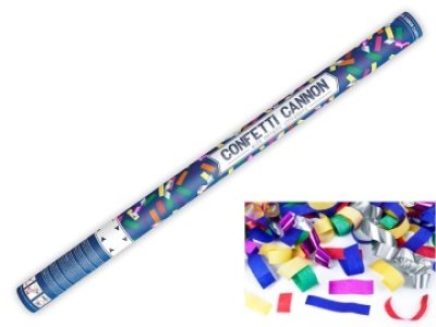 Confetti Cannon With Metallic Streamers Mix, 80Cm 