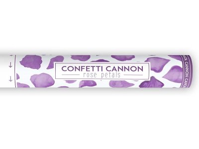 Confetti Cannon With Rose Petals, Lilac, 40Cm 