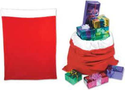 Christmas Party Collection Plush Santa Gift Sack 1pc