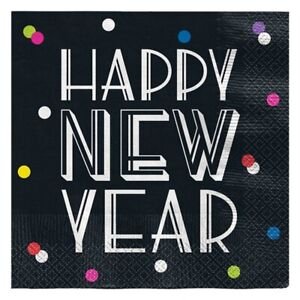 Happy New Year Party Collection Neon Dots New Year's - Lunch Napkins 16 (Default Title)