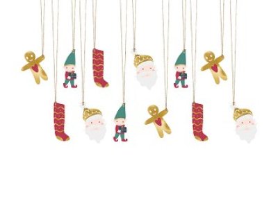 Christmas Party Collection 12 Gift Tags Santa, Mix
