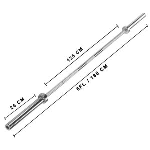 1441 Fitness 6 Ft Olympic Barbell with Collars | 15 Kg