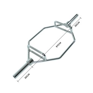 1441 Fitness 6 ft Olympic Hex Trap Dead lift Bar with Collars | 15 kg