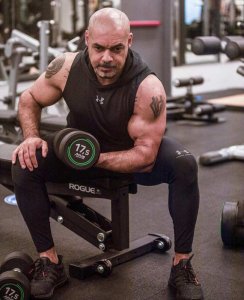 Apus Sports Round Rubber Dumbbells (PU) - 17.5 kg Pair