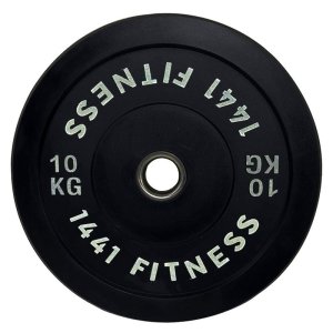 1441 Fitness Black Rubber Bumper Plates - 10 kg