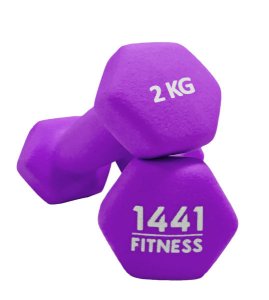 1441 Fitness Neoprene Dumbbell Pair - 2 kg