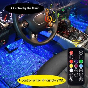 Wireless Car Interior Ambient Lights- Chargeable USB -star pattern and warm light 2in1-Led Star Decoration Light for Car & Room (2pc)