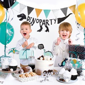 BOX Of Decorations Dinosaur Party Kit 39 Pieces