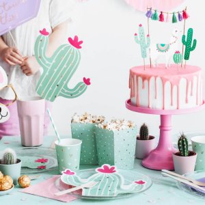 Llama party Collection Cactus Paper Plate 6pc