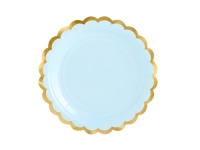 Yummy Party Collection Plates, Light Blue 6pc