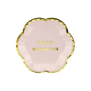 Yummy Party Collection Plates - Hello Gorgeous ,Light Pink 6pc